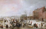 Hendrick Avercamp, A Scene on the Ice Near a Town (nn03)